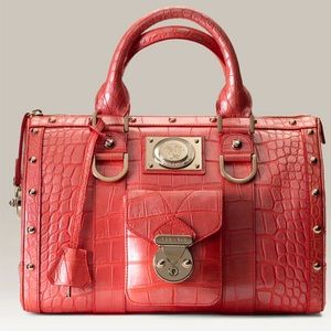 Versace Madonna Croc Bag in Coral
